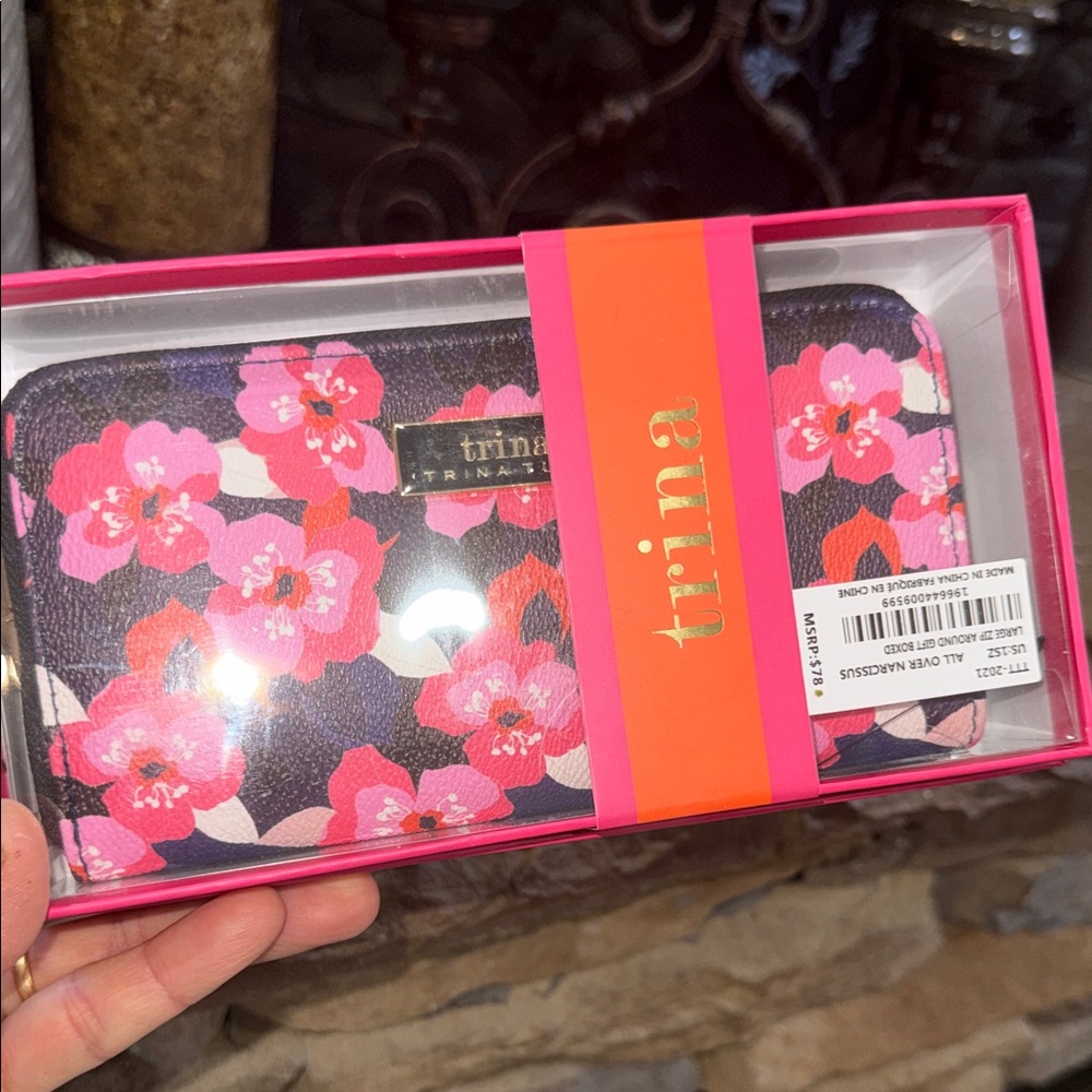 Trina Turk Pink Floral Wallet